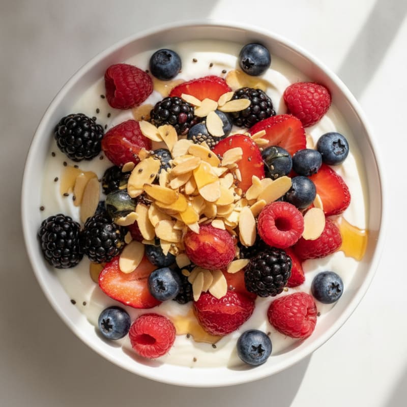 Creamy Greek Yogurt Protein Parfait with Mixed Berries
