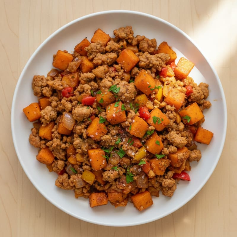 Ground Turkey Sweet Potato Skillet