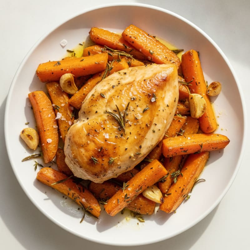 Garlic Herb Roasted Chicken with Root Vegetables