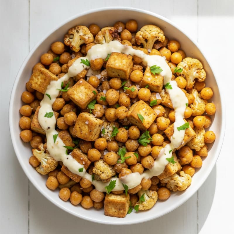 Roasted Vegetable and Chickpea Bowl