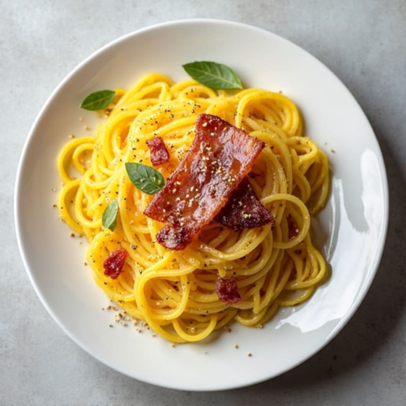 Creamy Turkey Bacon Spaghetti Squash Carbonara