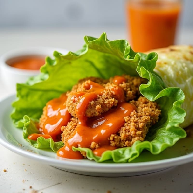 Crispy Buffalo Chicken Lettuce Wrap