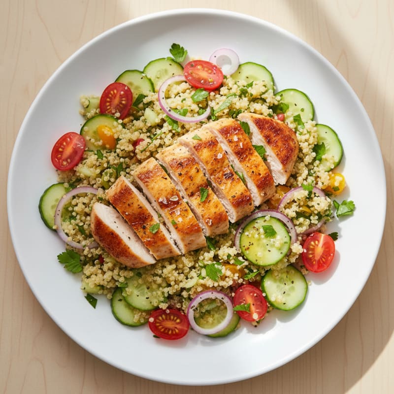 Lemon Herb Chicken and Quinoa Salad