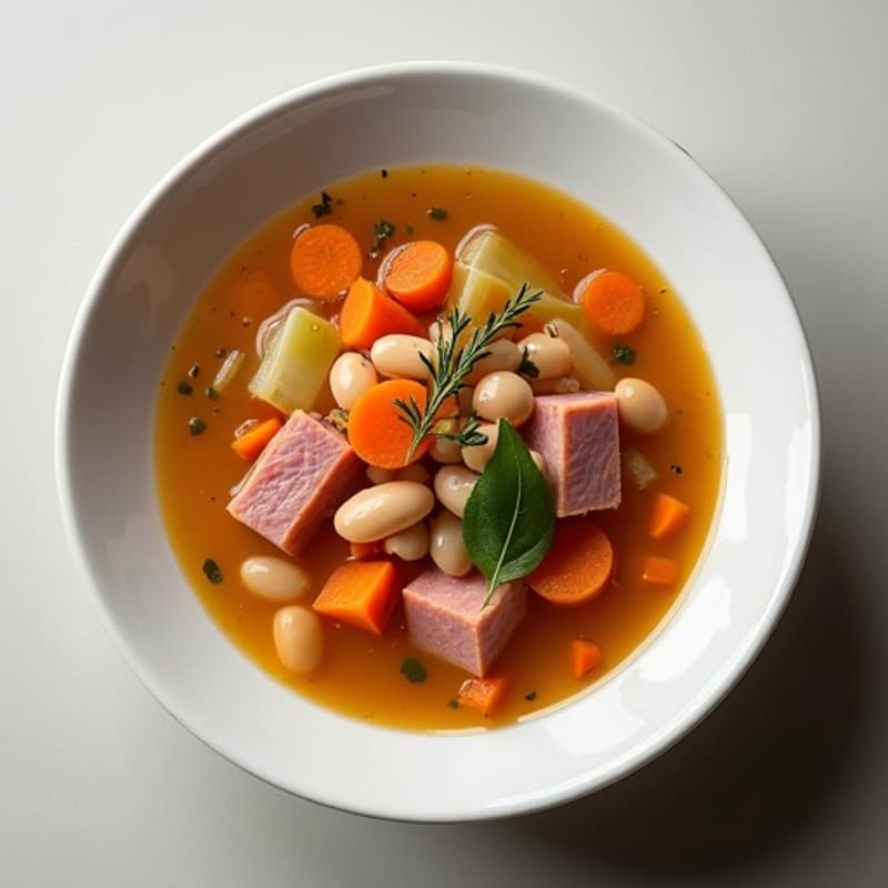 Hearty Smoked Ham and Bean Soup