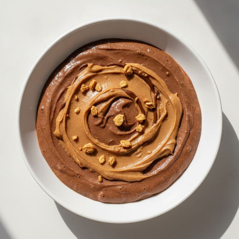 Silky Chocolate Protein Pudding with Peanut Butter Swirl