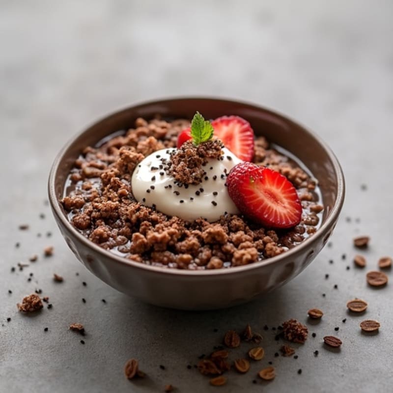 Rich Dark Chocolate Protein Oatmeal