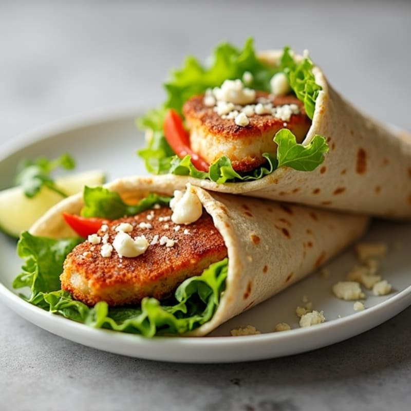 Crispy Chicken Caesar Wrap with Fresh Romaine