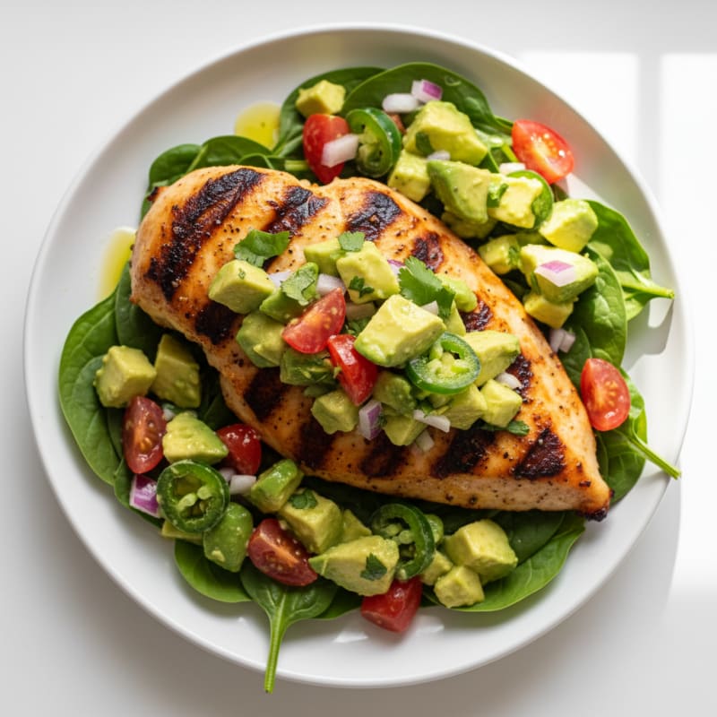 Spicy Grilled Chicken with Zesty Avocado Salsa