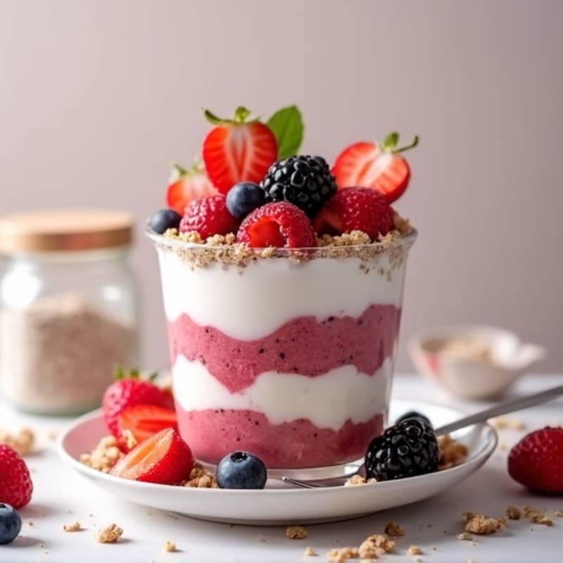 Greek Yogurt Protein Parfait with Berries