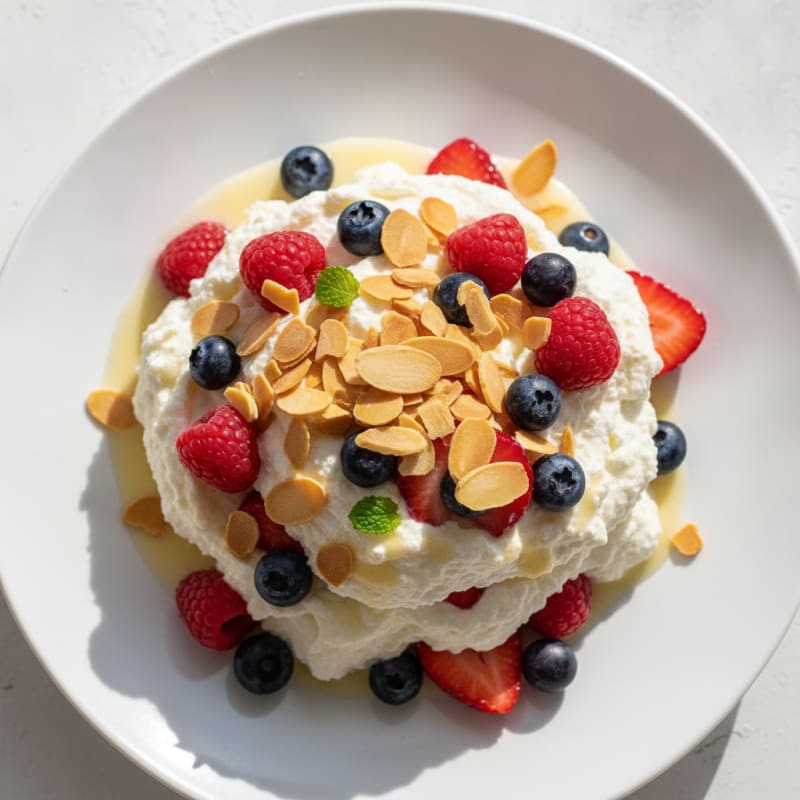 Greek Yogurt Protein Mousse with Mixed Berries