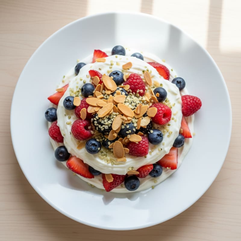 Greek Yogurt Protein Parfait with Mixed Berries