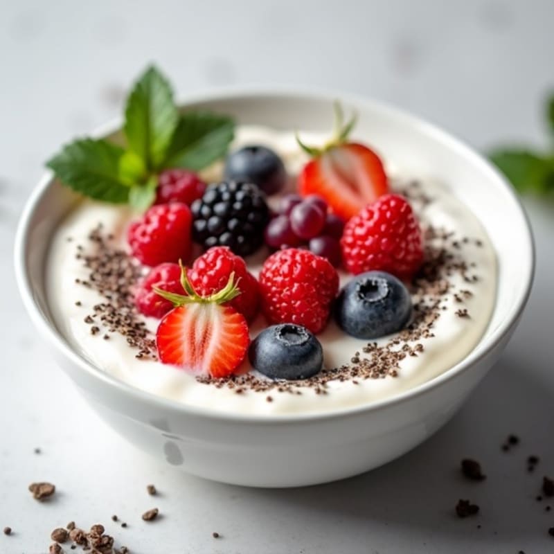 Silky Greek Yogurt Protein Bowl with Berries