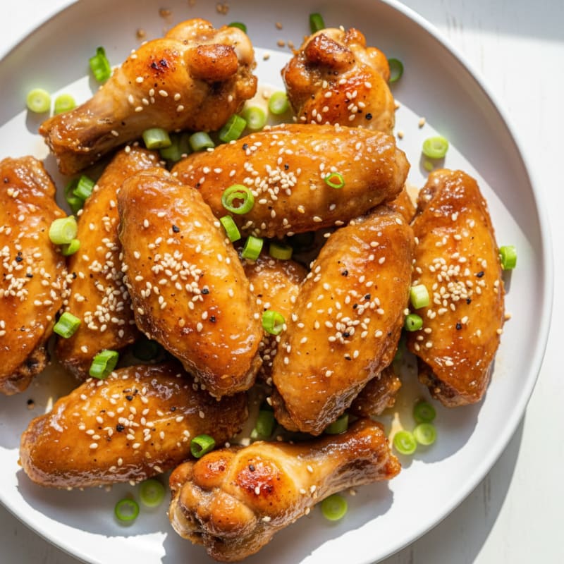Honey-Glazed Chicken Wings with Sesame