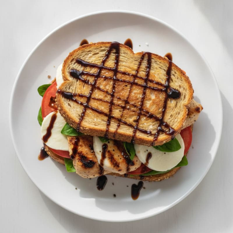 Grilled Caprese Sandwich with Balsamic Glaze