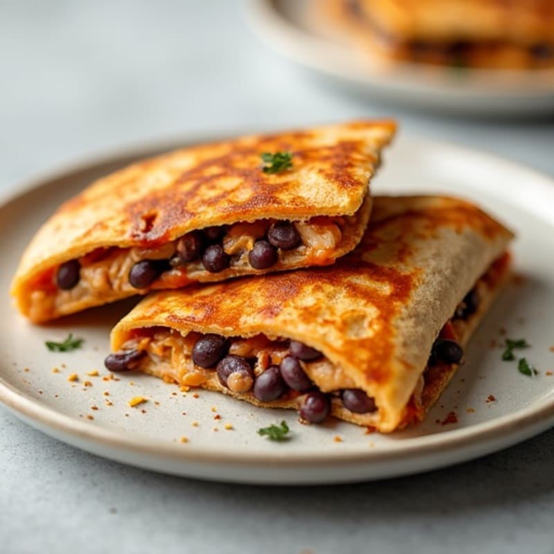 Smoky BBQ Chicken and Black Bean Quesadilla