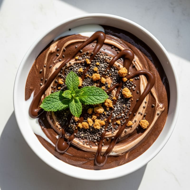 Silky Chocolate Protein Pudding with Greek Yogurt
