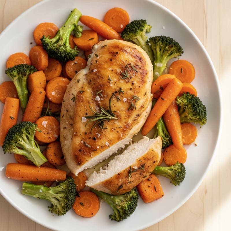 Herb-Roasted Chicken with Roasted Vegetables