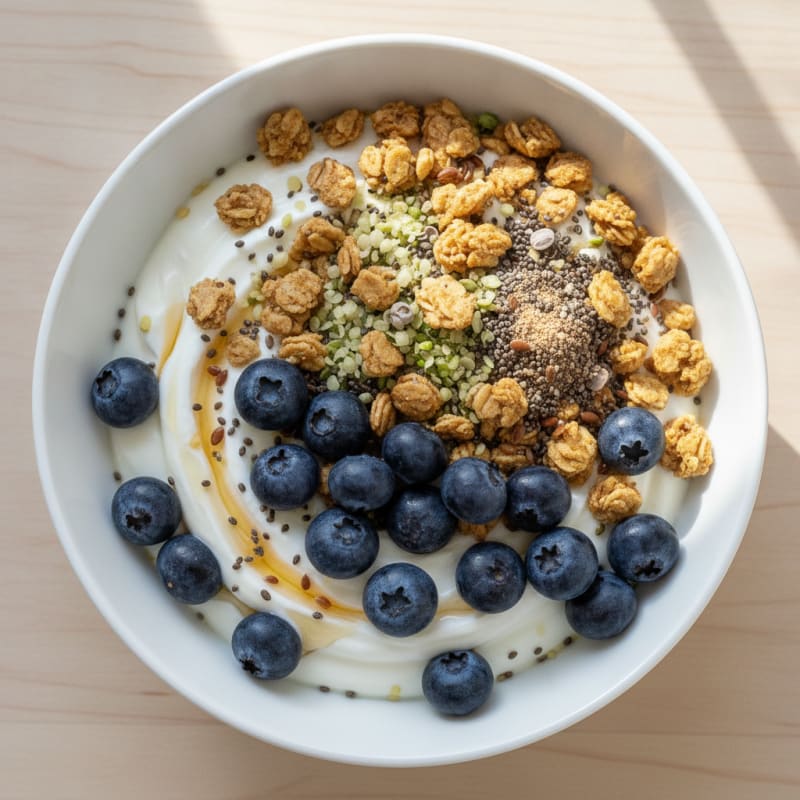 Blueberry Greek Yogurt Power Bowl