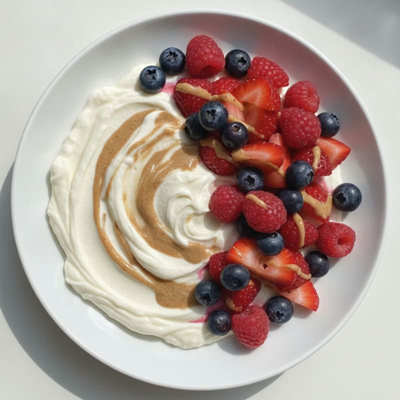 Silky Greek Yogurt Protein Pudding with Mixed Berries