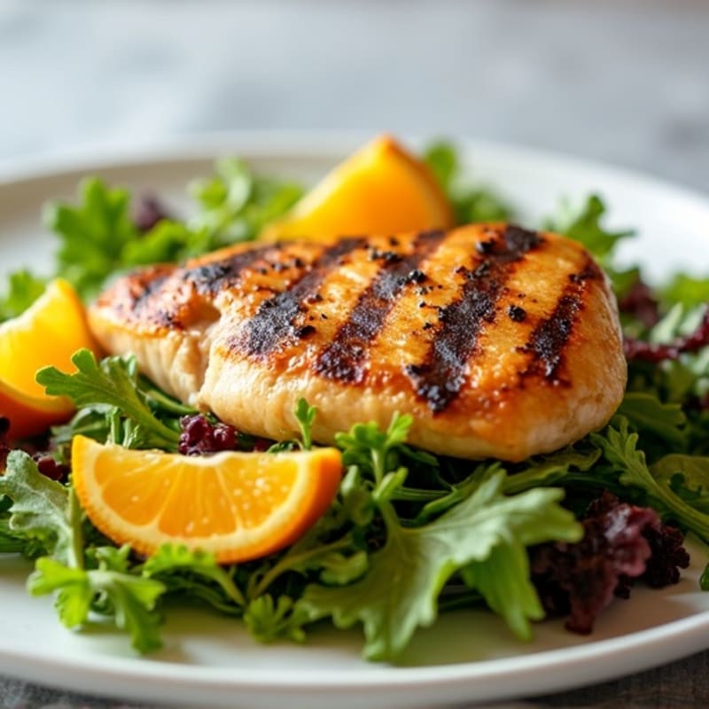 Grilled Chicken Breast with Mixed Greens and Citrus Vinaigrette