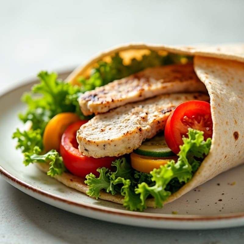 Herb-Grilled Chicken and Crunchy Vegetable Wrap