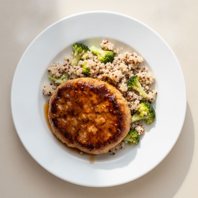 Single-Serving Maple-Glazed Turkey Patty with Quinoa