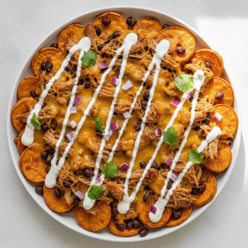 Smoky Pulled Pork Nacho Platter