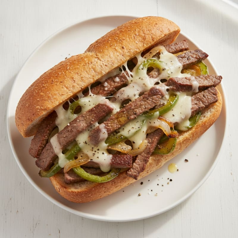 Classic Philly Cheesesteak Sandwich
