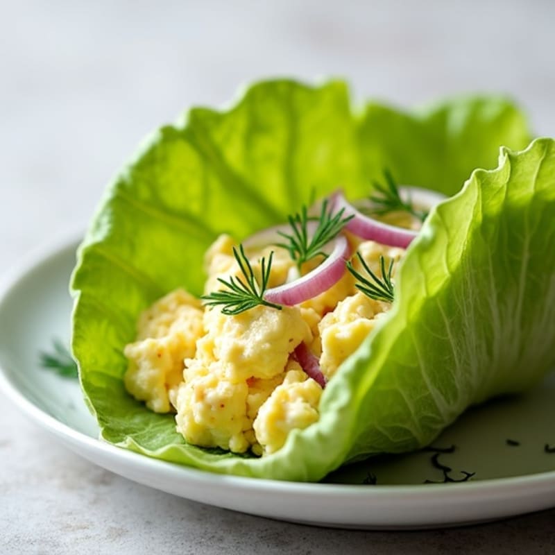 Creamy Egg Salad Lettuce Wraps