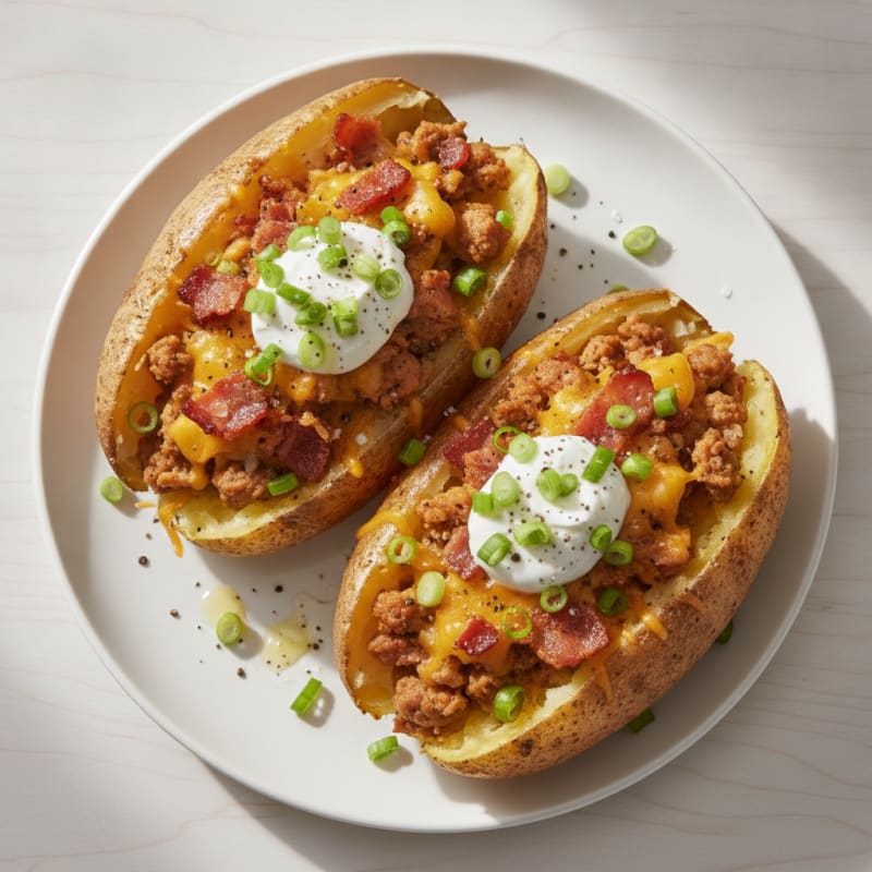 Bacon Cheddar Stuffed Potatoes