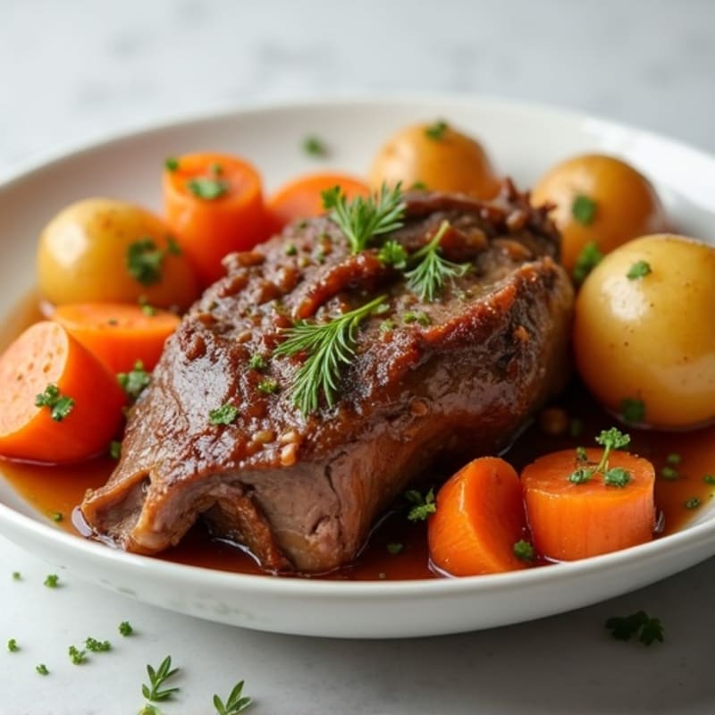 Tender Slow-Cooked Beef Pot Roast with Wholesome Vegetables