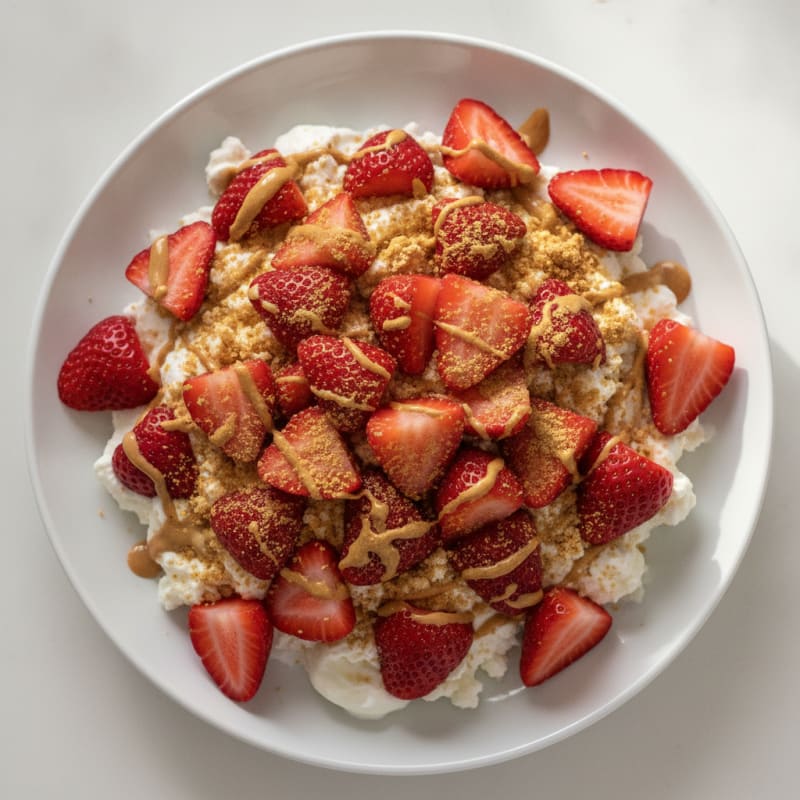 Greek Yogurt Protein Bowl with Berries and Peanut Butter