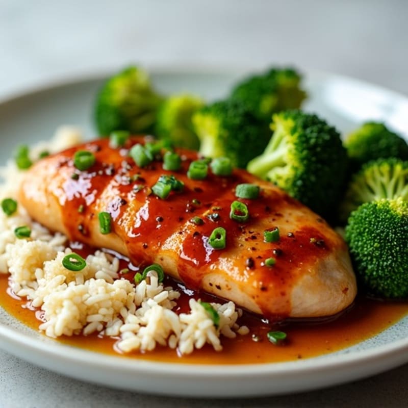 Sticky Ginger Teriyaki Chicken with Roasted Broccoli