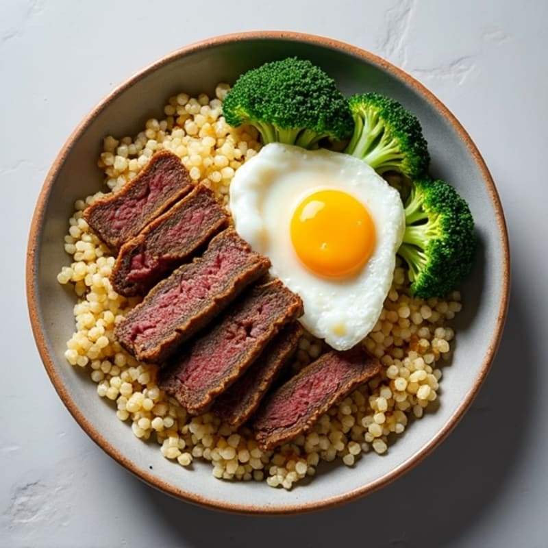 Lean Beef Mince and Quinoa Power Bowl with Roasted Broccoli