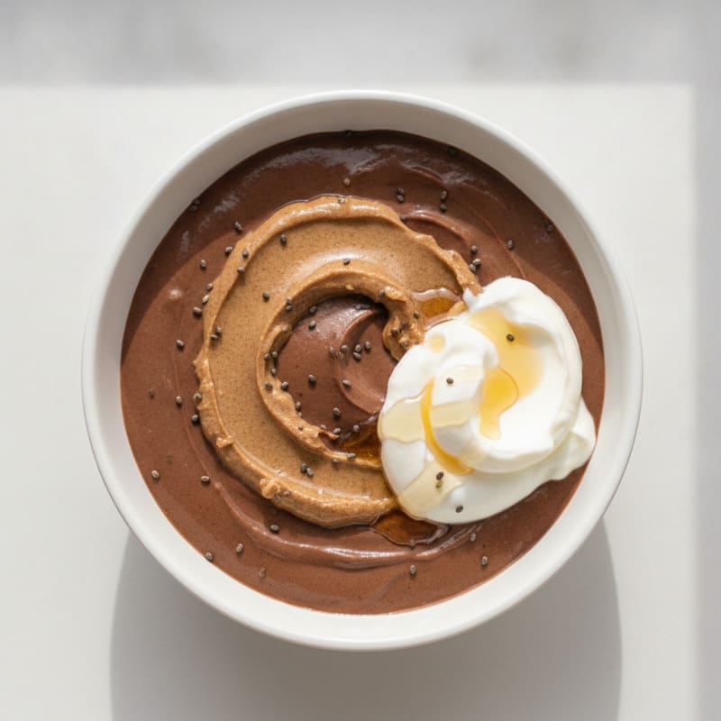 Silky Chocolate Protein Pudding with Greek Yogurt