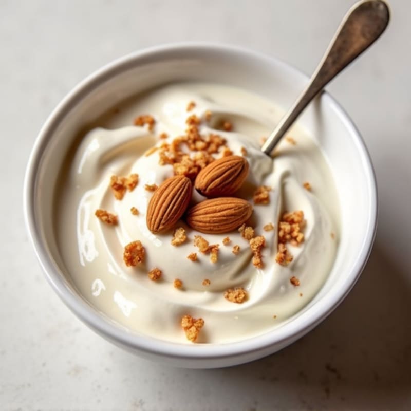 Greek Yogurt with Protein Powder and Almonds