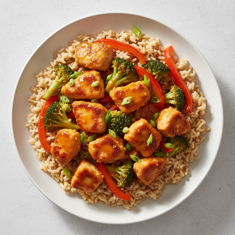 Crispy Orange-Glazed Chicken Stir-Fry
