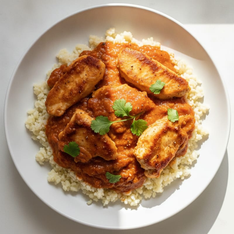 Indian Spiced Chicken with Creamy Tomato Sauce