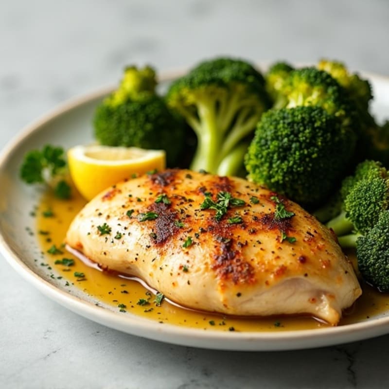 Lemon-Herb Roasted Chicken with Crispy Broccoli