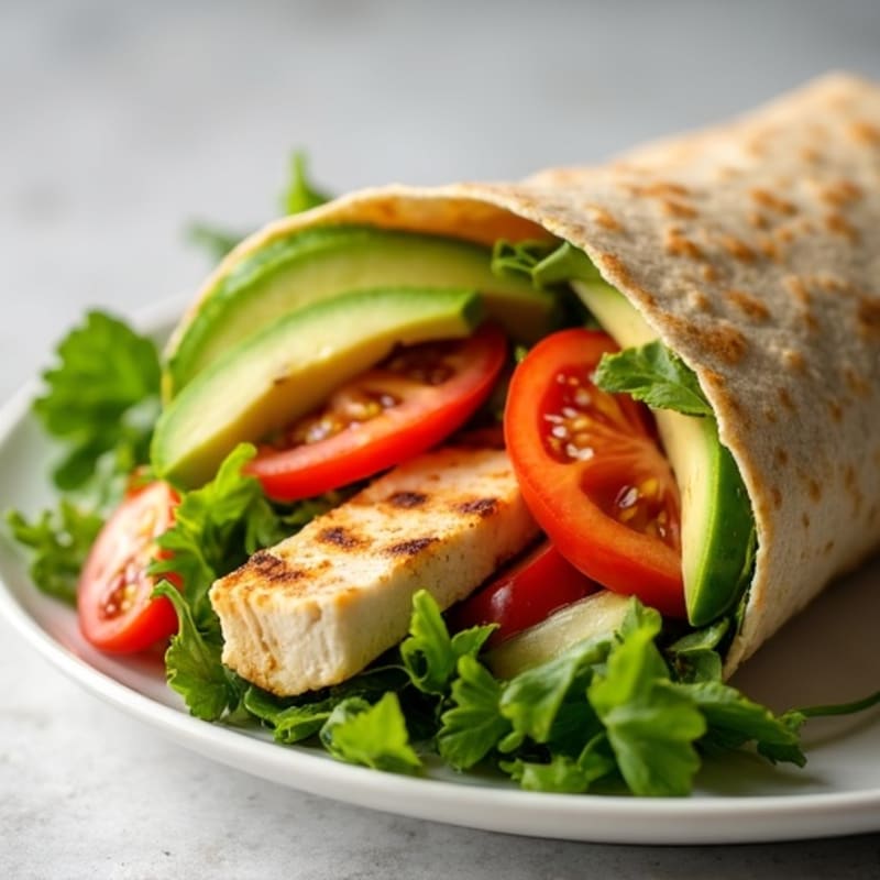 Grilled Chicken and Fresh Veggie Wrap
