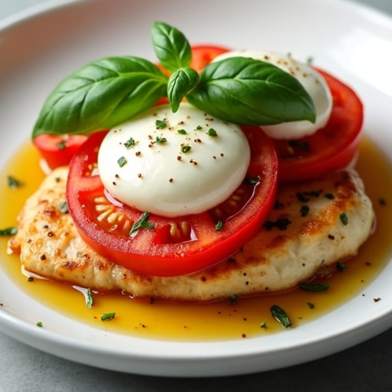 Pan-Seared Chicken with Fresh Tomato-Basil and Creamy Mozzarella