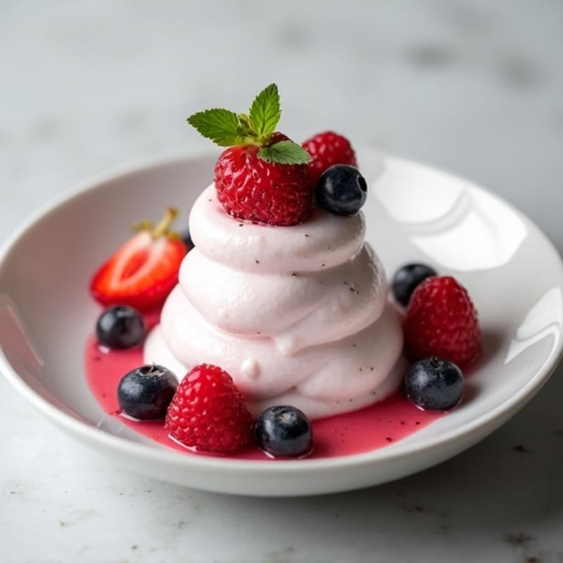 Silky Greek Yogurt Protein Mousse with Berries