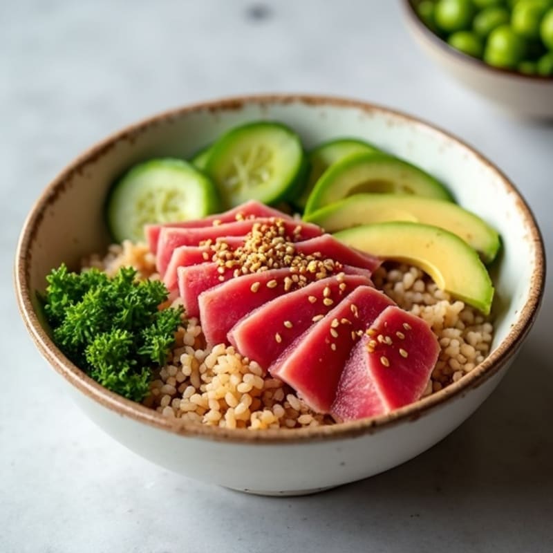 Fresh Ahi Tuna Poke Bowl with Sesame Rice