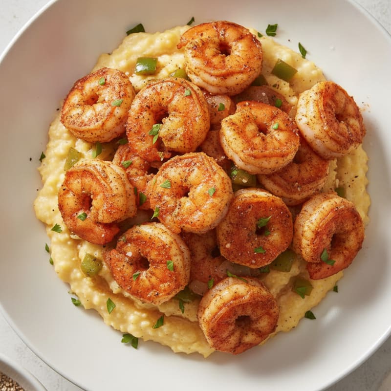 Cajun Shrimp with Creamy Grits