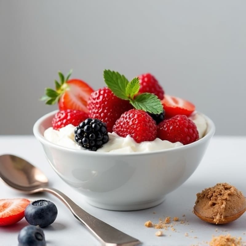 Greek Yogurt Protein Bowl with Berries and Almond Butter