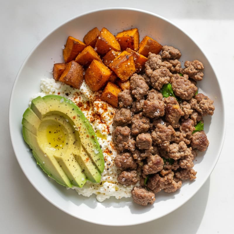 Ground Beef & Sweet Potato Power Bowl