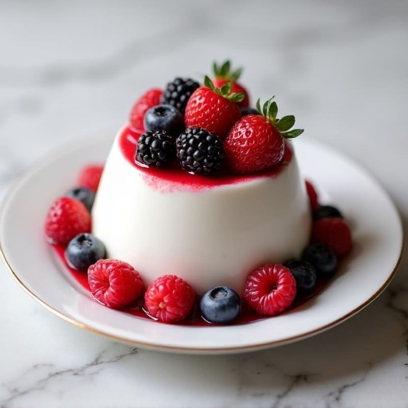Silky Greek Yogurt Protein Pudding with Mixed Berries