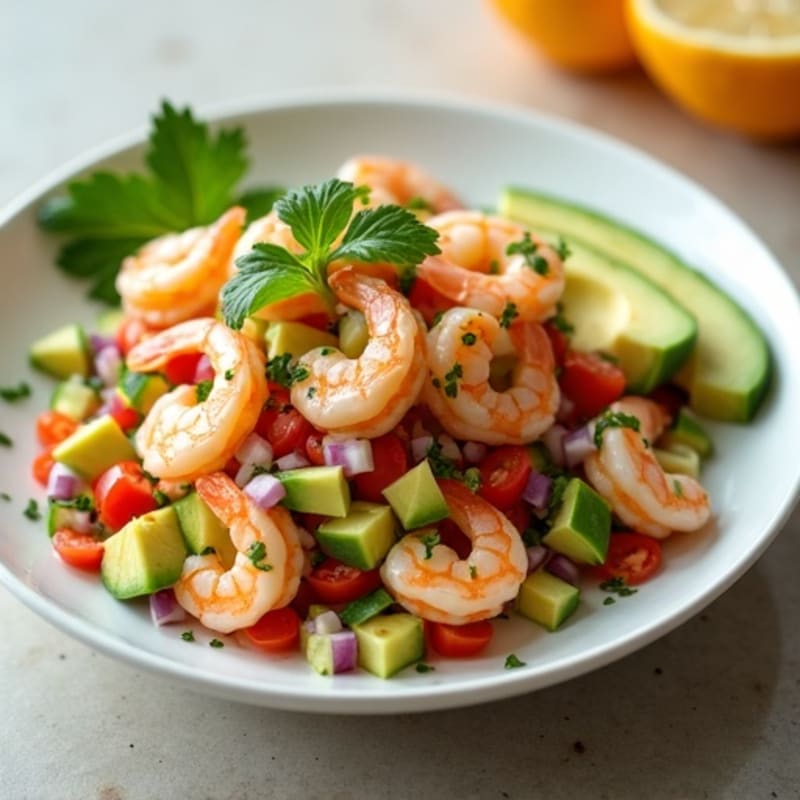 Citrus-Marinated Shrimp and Fresh Avocado Ceviche