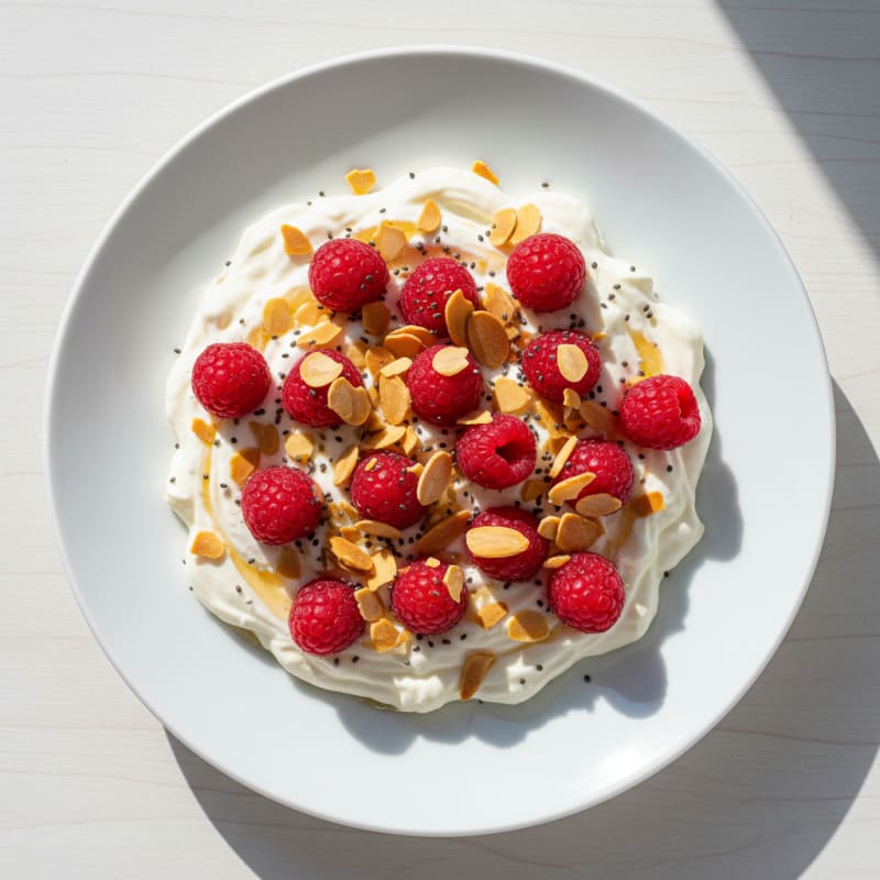 Silky Greek Yogurt Protein Pudding with Fresh Berries