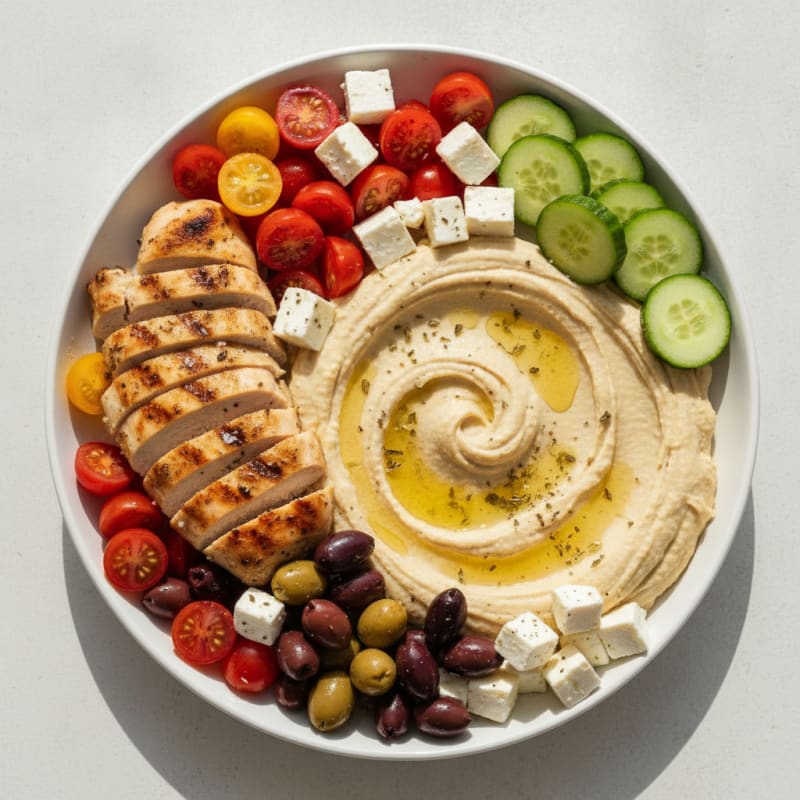 Mediterranean Hummus Vegetable Platter